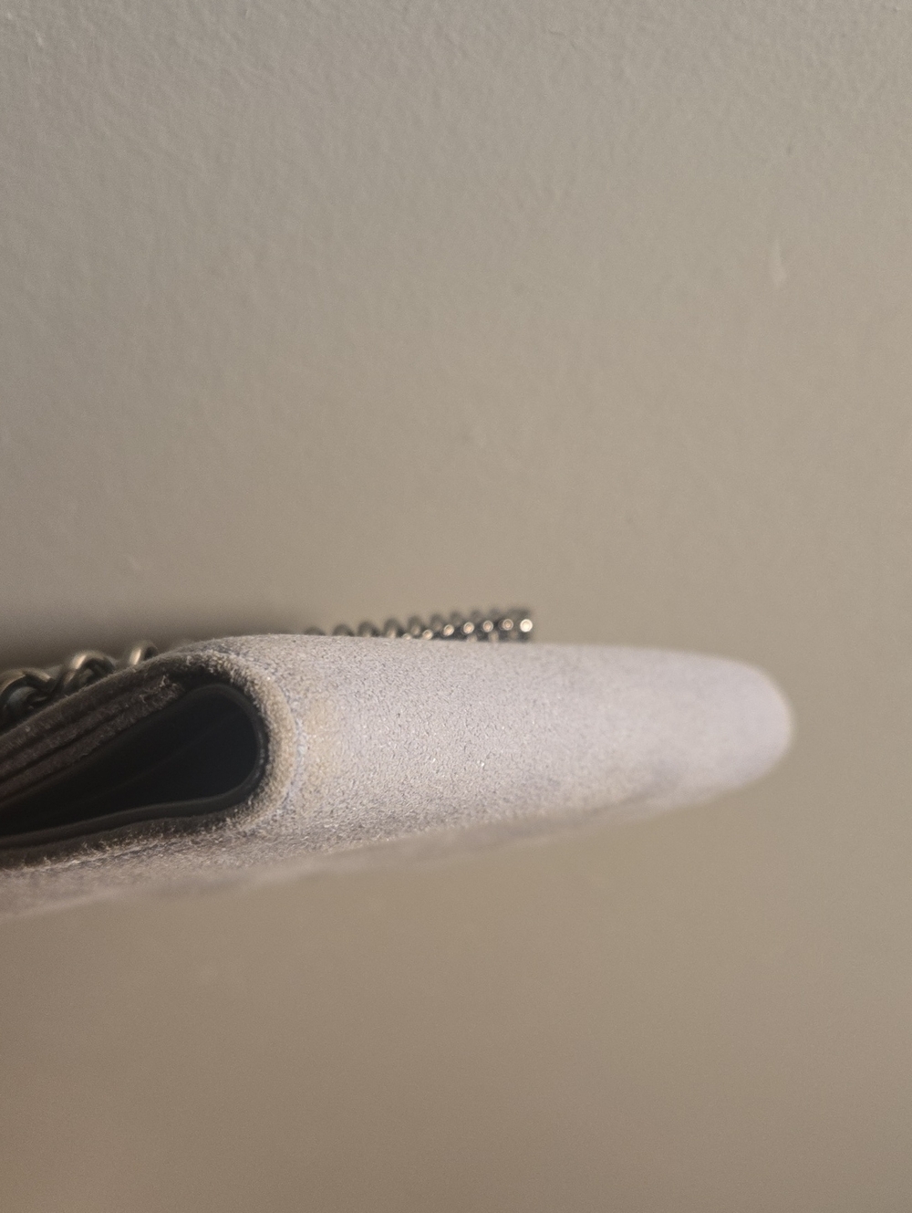 Stella McCartney light gray/blue mini chain-trim wallet - Picture 7 of 14